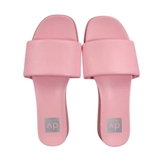 Dolce Vita Shoes Womens 9 Sandal Slides Fashion Pink Slip On Bandage Strap Flats - Picture 9 of 13